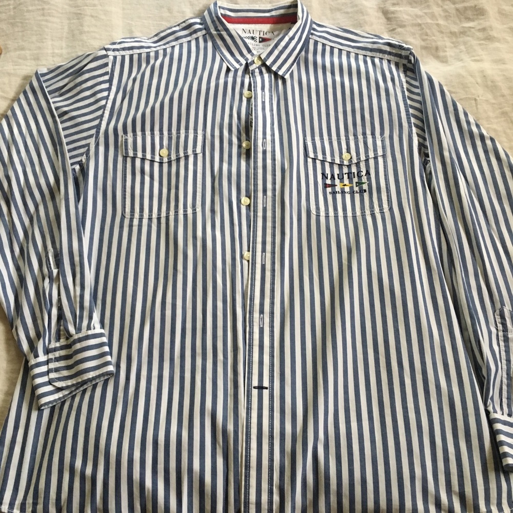 Nautica Sailing Club Button Down striped XL